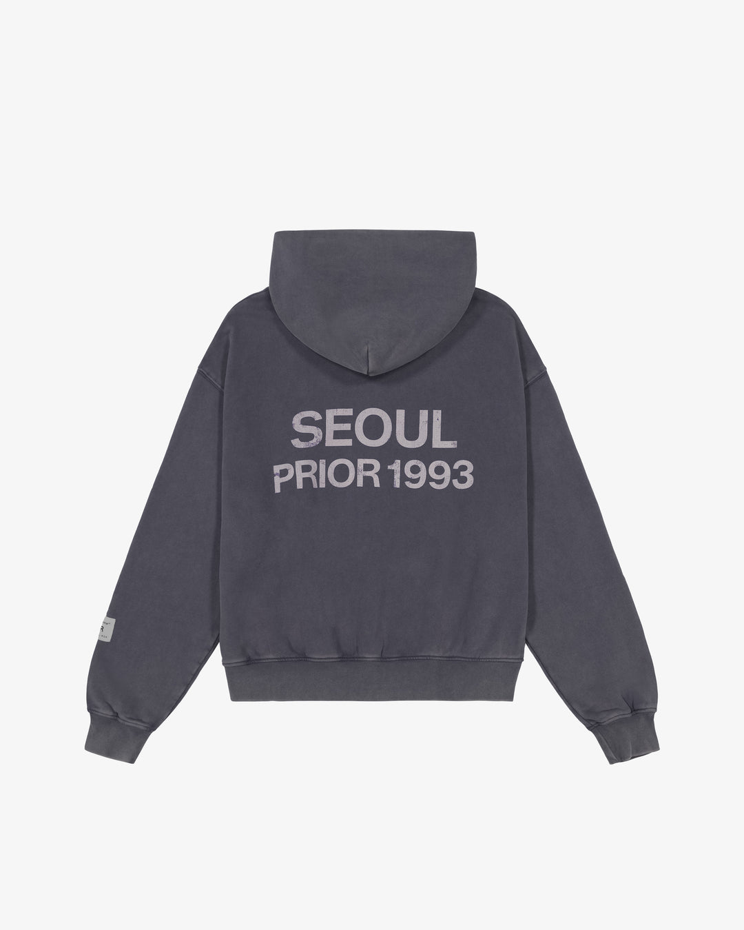 Prior Seoul Collection Double Zip-Up Hoodie Washed Anthracite