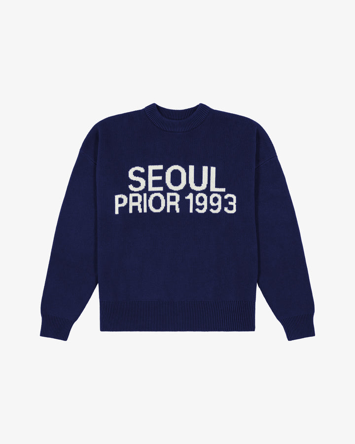 Prior Seoul Collection Organic Knitted Sweater Navy