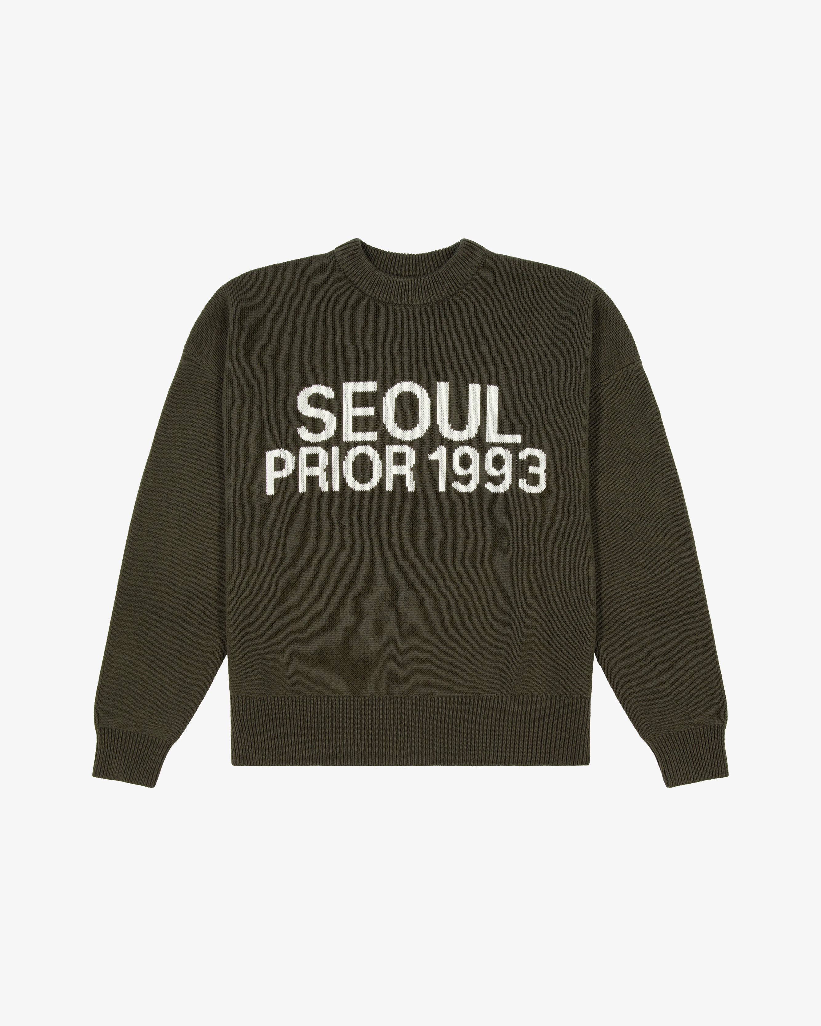Prior Seoul Collection Organic Knitted Sweater Olive
