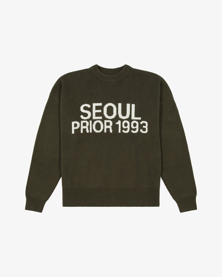 Prior Seoul Collection Organic Knitted Sweater Olive