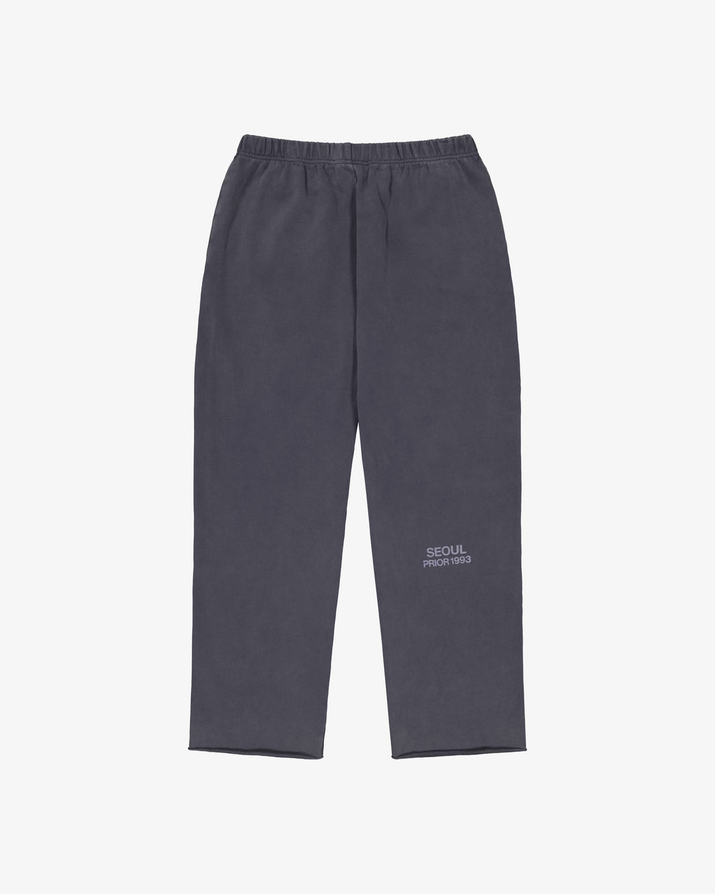Prior Seoul Collection Raw Hem Relaxed Pants Washed Anthracite
