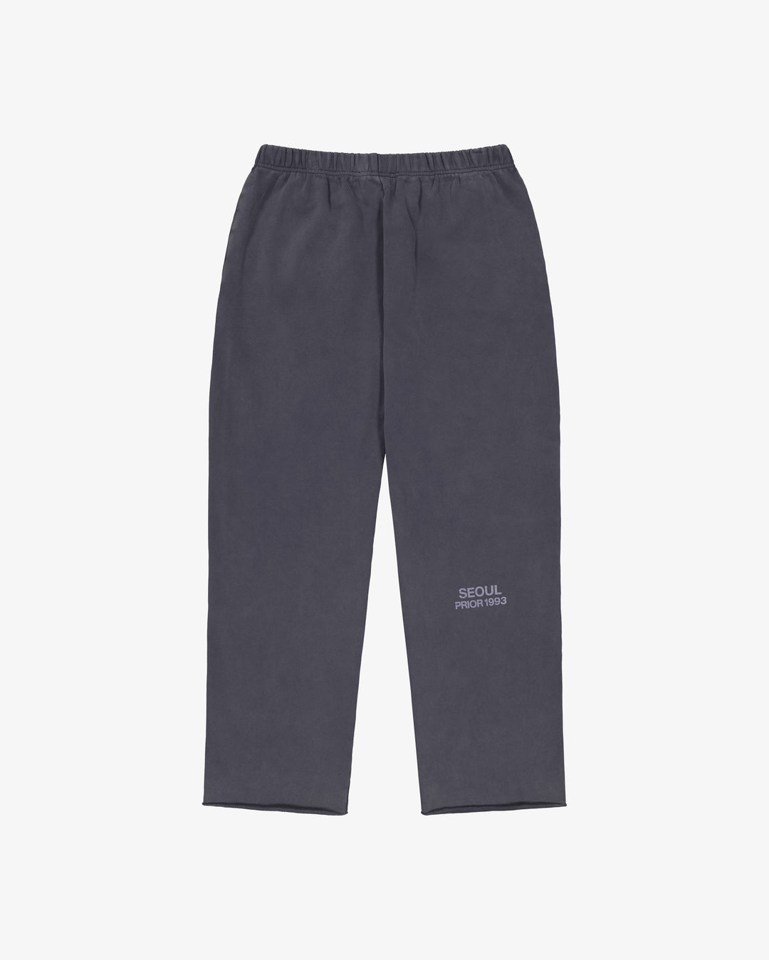 Prior Seoul Collection Raw Hem Relaxed Pants Washed Anthracite