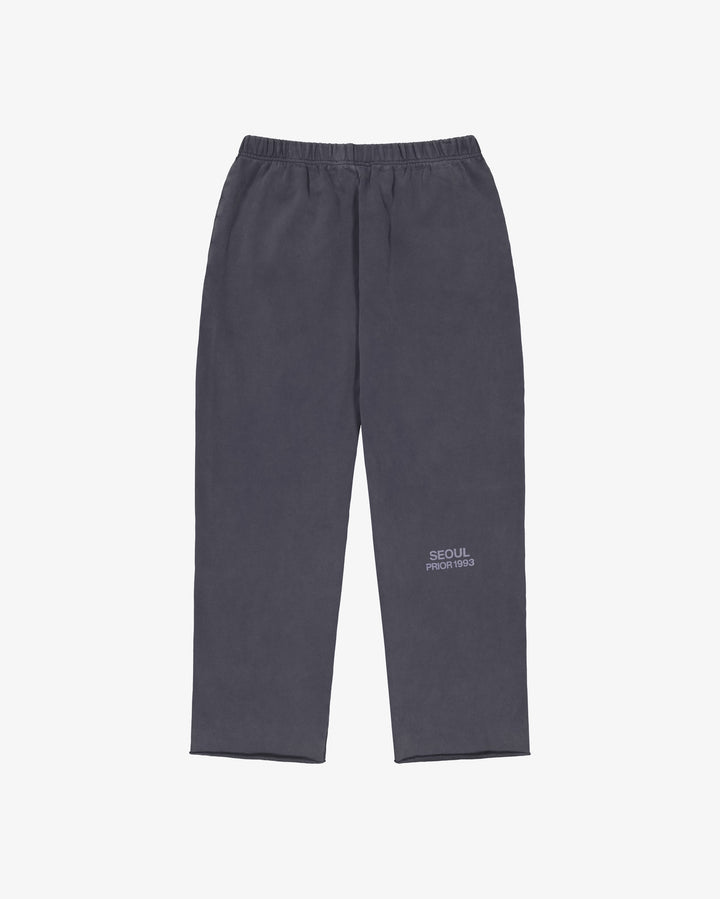 Prior Seoul Collection Raw Hem Relaxed Pants Washed Anthracite