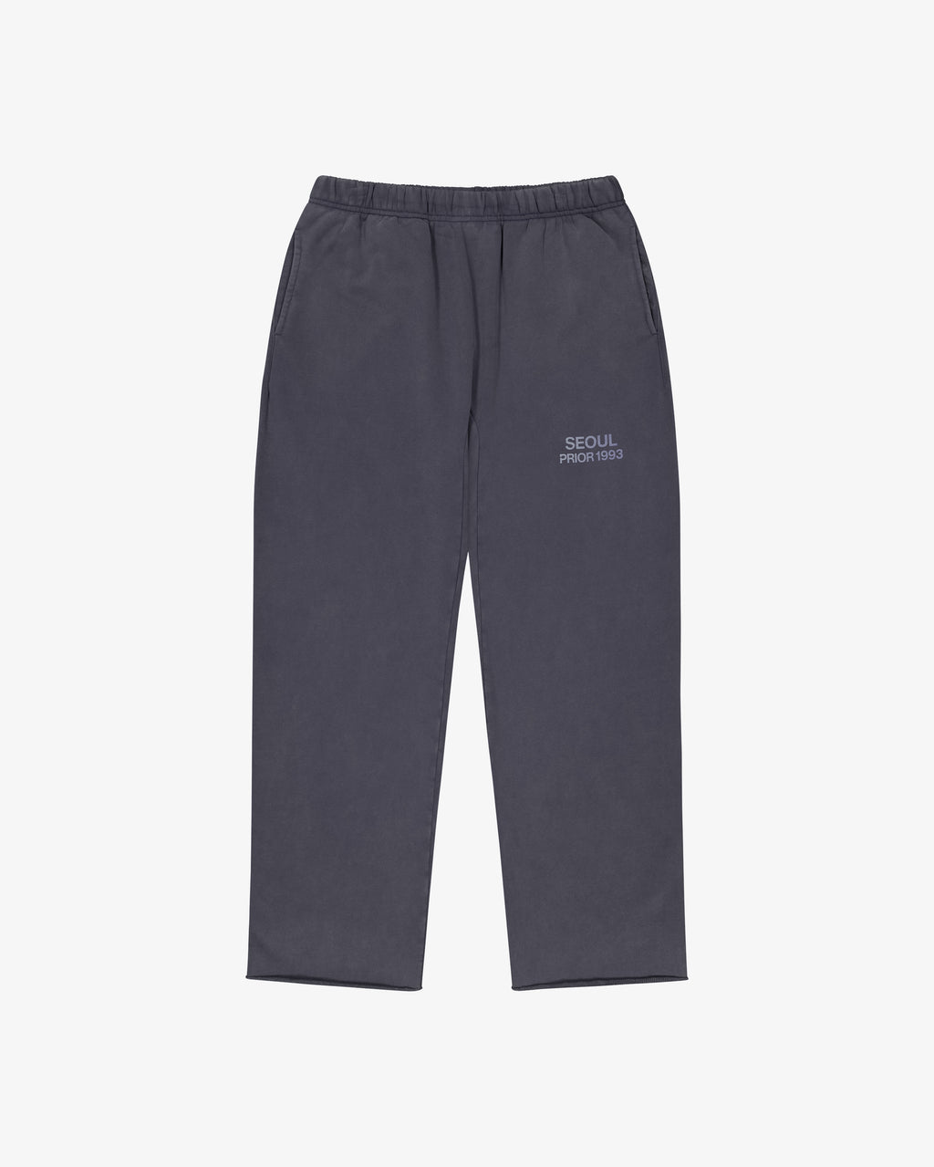 Prior Seoul Collection Raw Hem Relaxed Pants Washed Anthracite