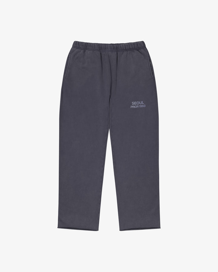 Prior Seoul Collection Raw Hem Relaxed Pants Washed Anthracite