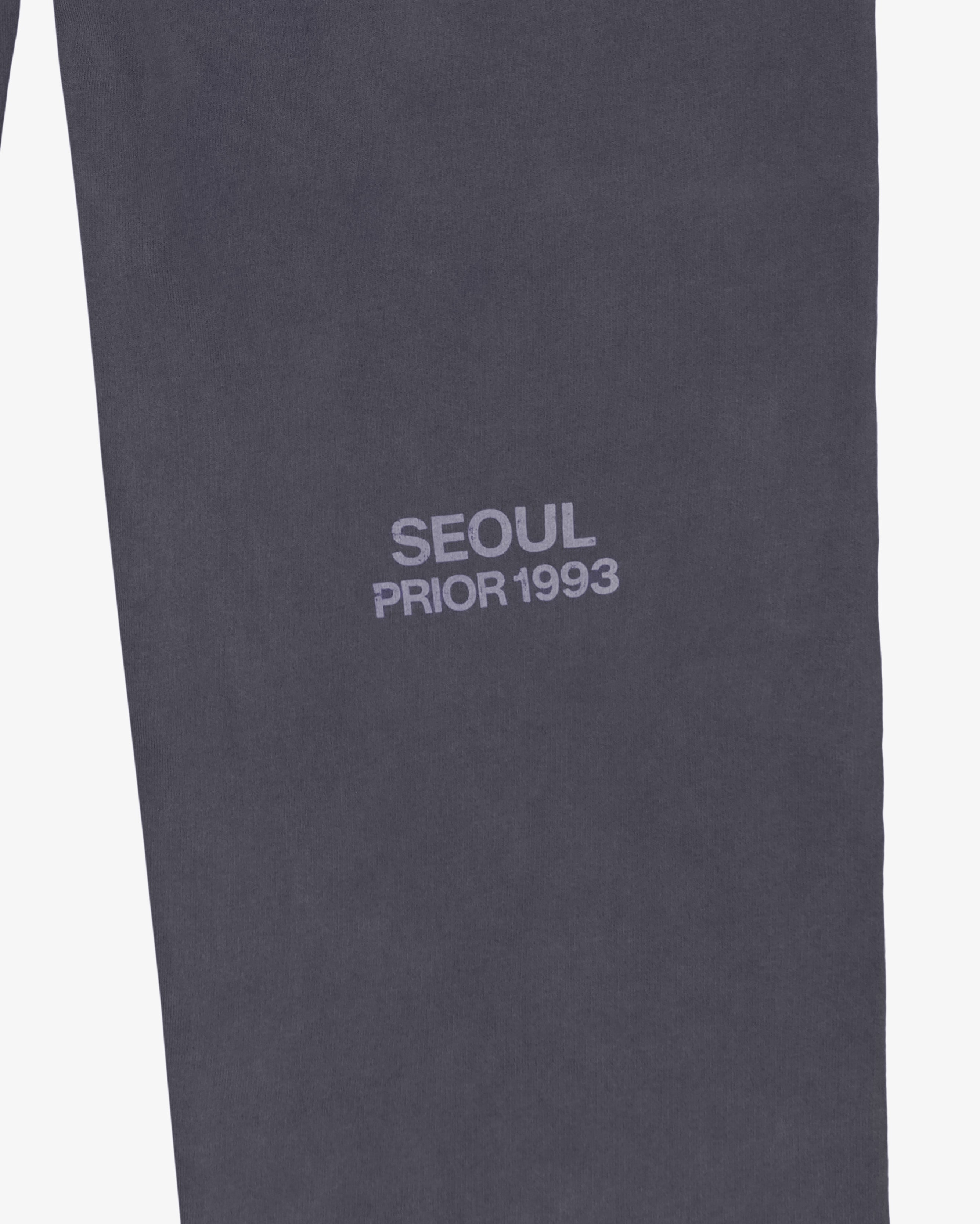 Prior Seoul Collection Raw Hem Relaxed Pants Washed Anthracite
