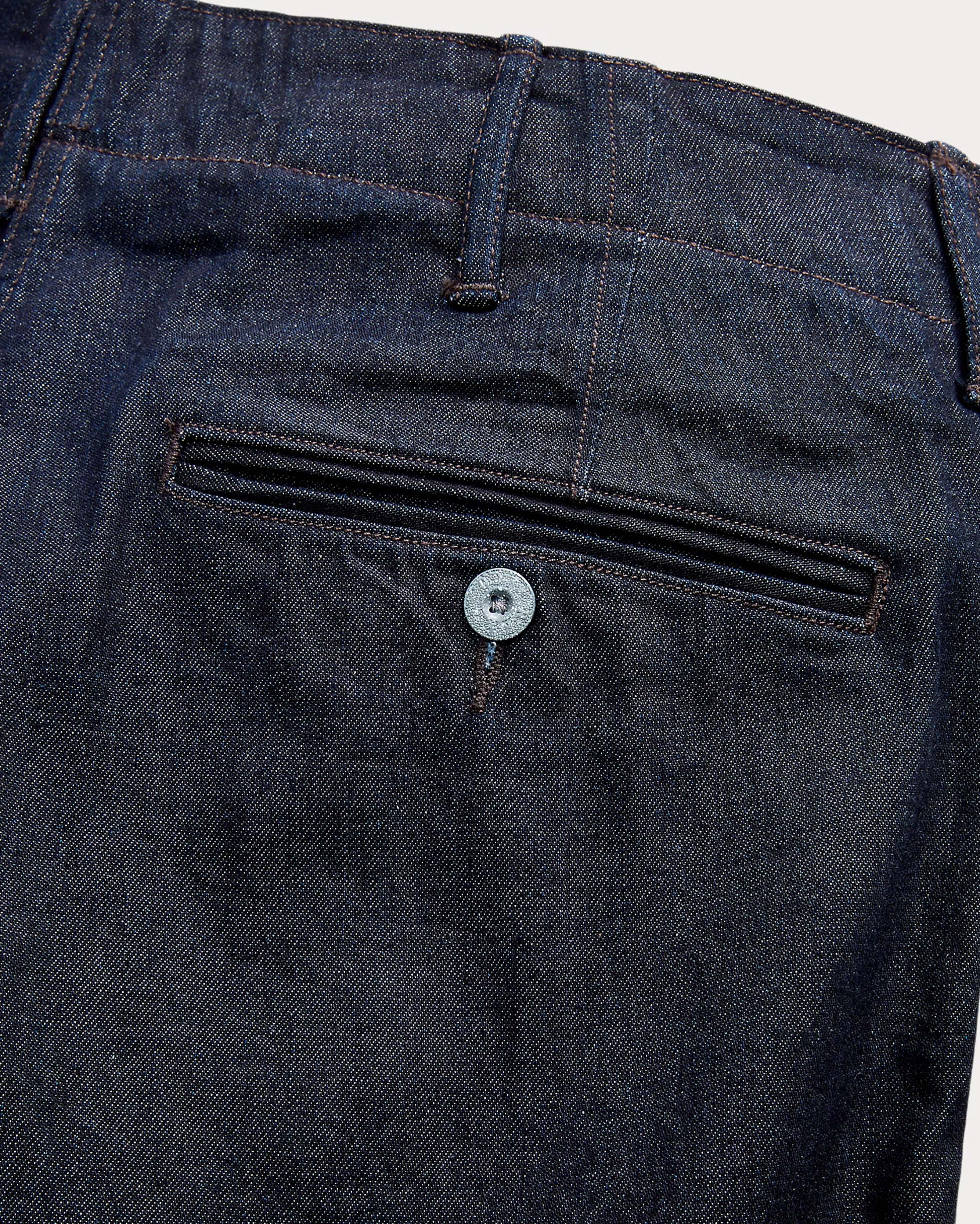 RRL Navy Indigo Rinsed Denim Field Trousers