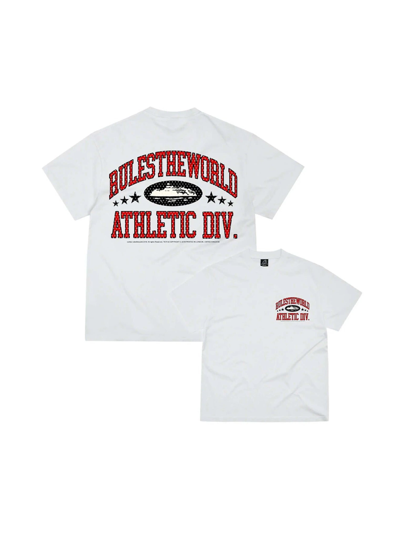 Corteiz RTW Athletic Division Tee White/Red in Auckland, New Zealand - Shop name