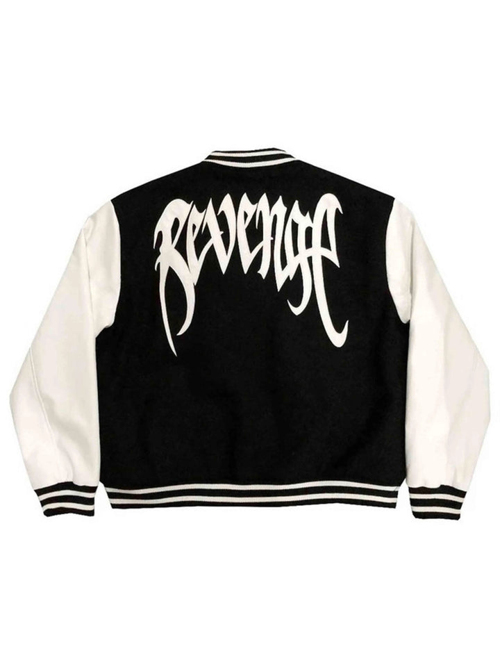 Revenge Embroidered Logo Varsity Jacket Black [SS21] Prior