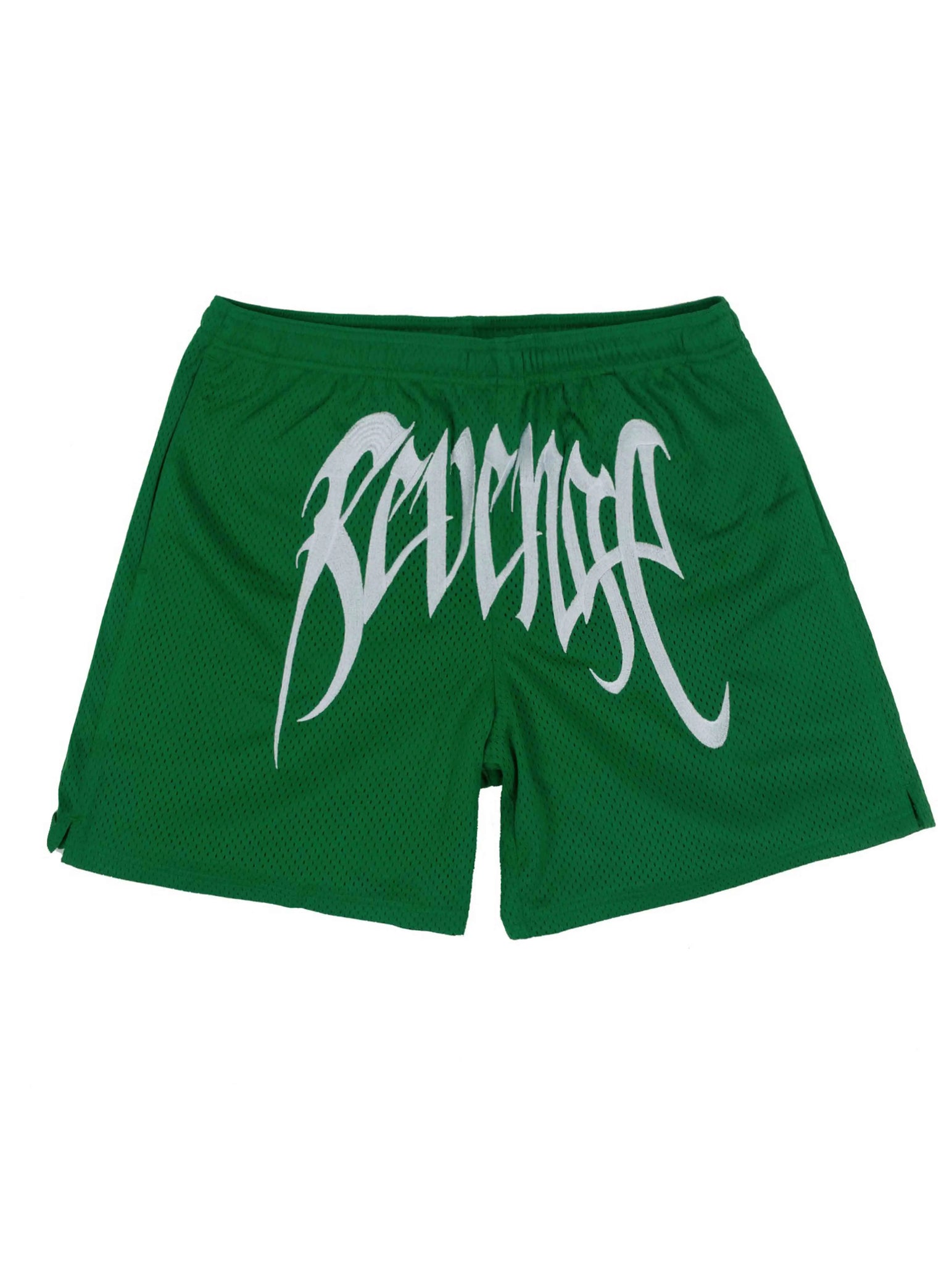 Revenge Mesh Embroidered Shorts Green [FW21] Prior