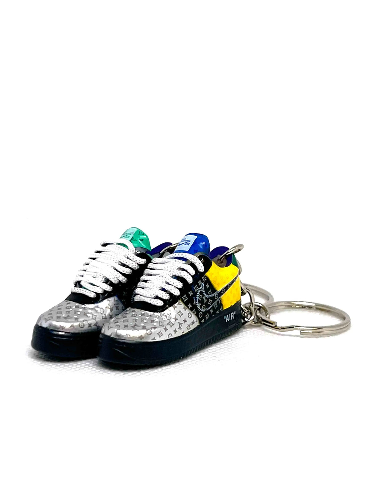 Sneaker Inspired Keychains AF LV Black Metallic Silver - Prior