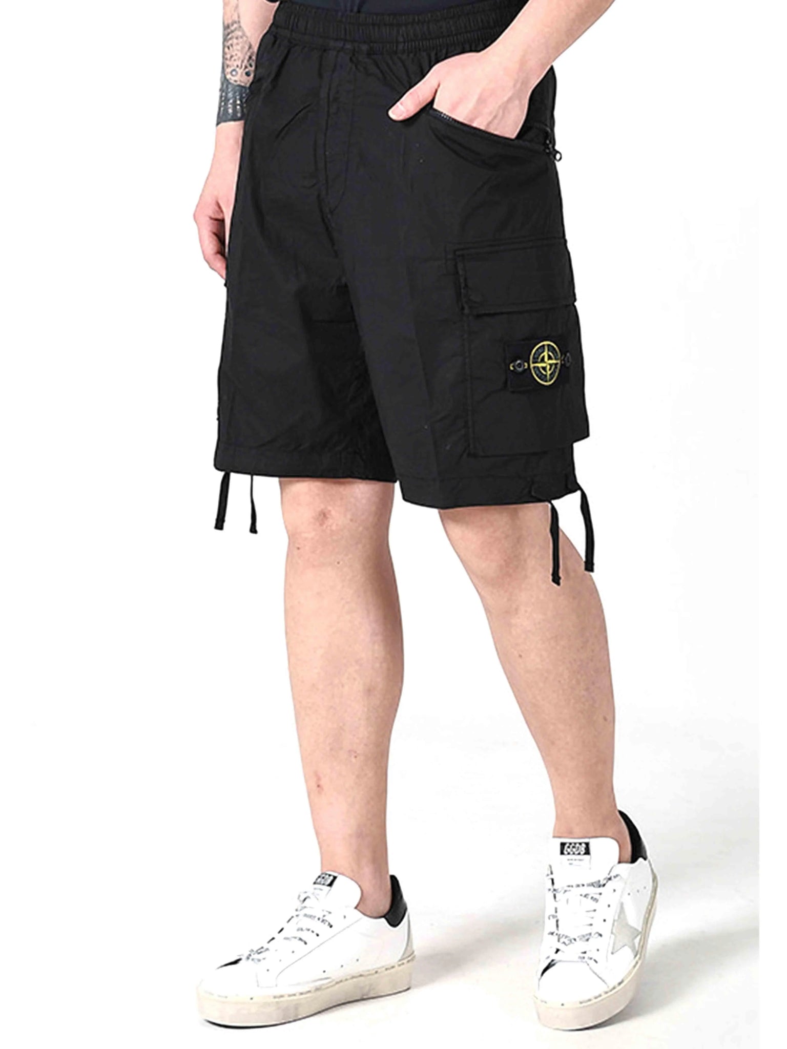 Stone Island Bermuda Cargo Shorts Black Prior