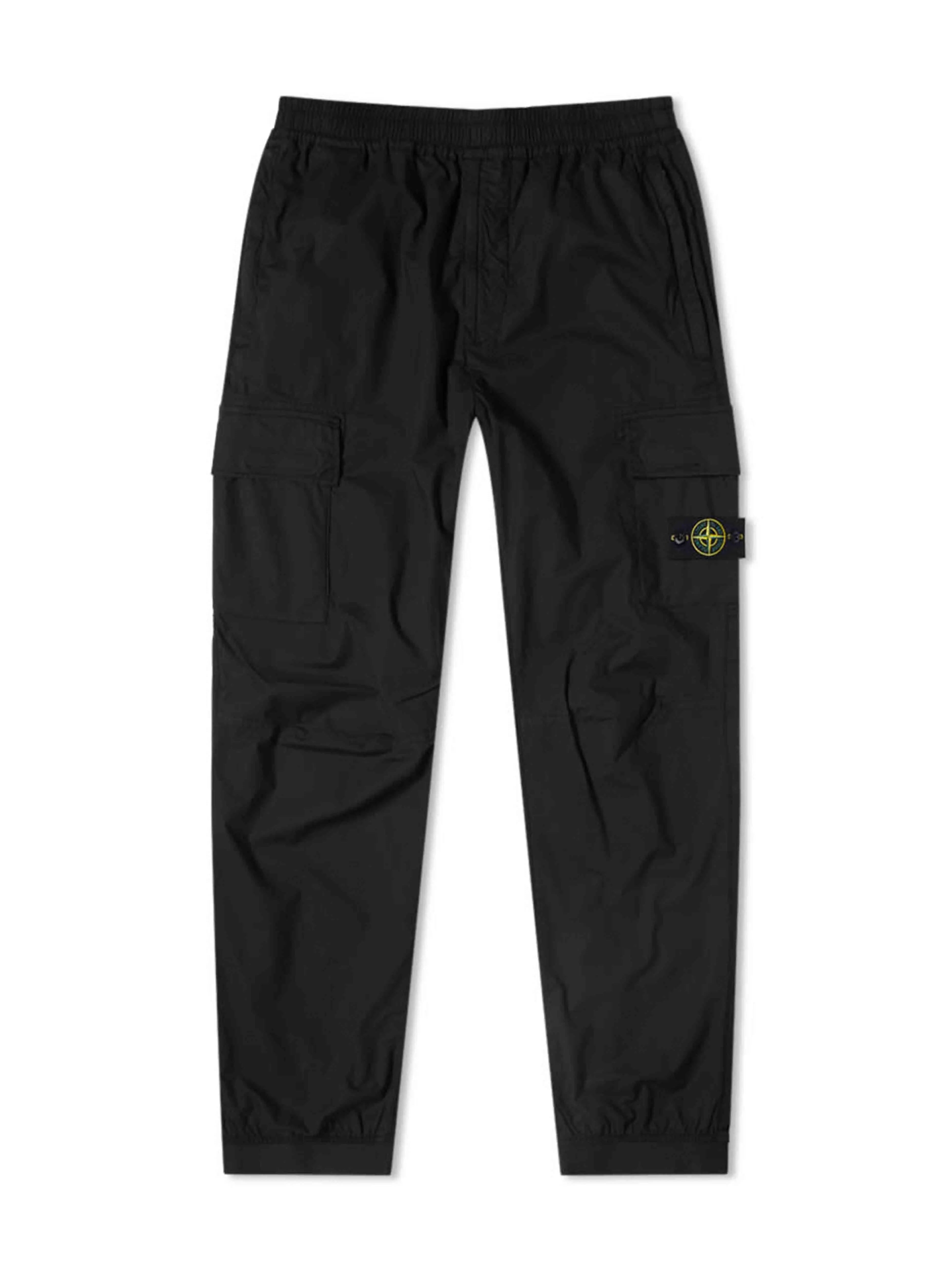 Stone Island Cotton Stretch Cargo Pants Black Prior