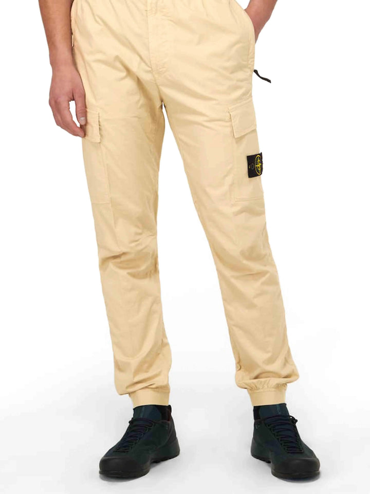 Stone Island Cotton Stretch Cargo Pants Sand Prior