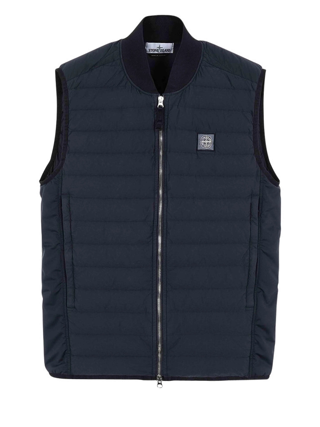 Stone Island Down Loom Woven Vest Navy Prior