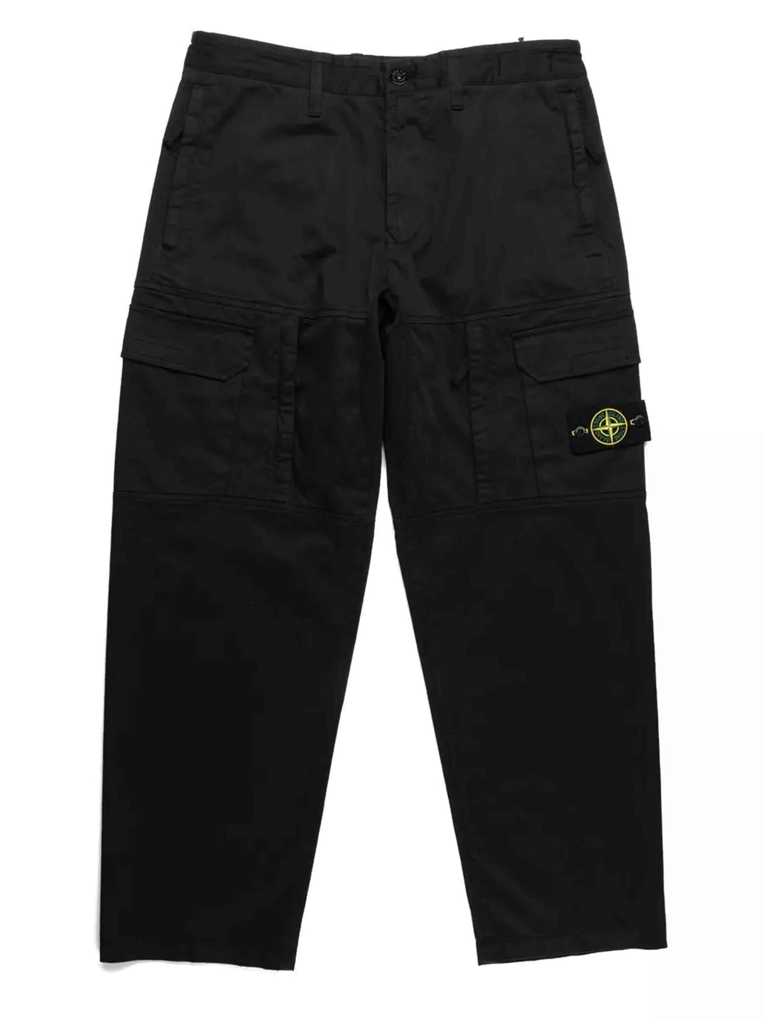 Stone Island Stretch Cotton Wool Relaxed Fit Cargo Pant Black Prior