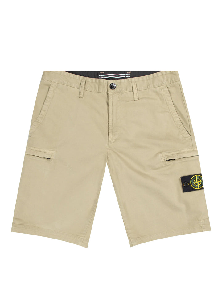 Stone Island Zip Pocket Shorts Beige Prior