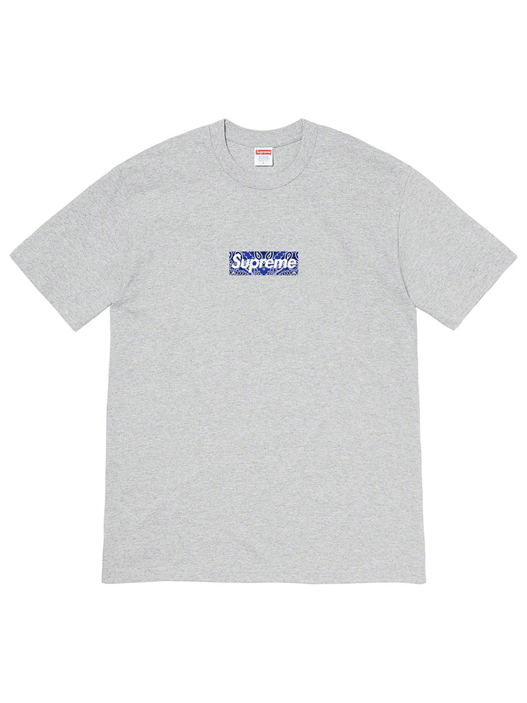 Supreme Bandana Box Logo Tee Heather Grey [FW19] Prior