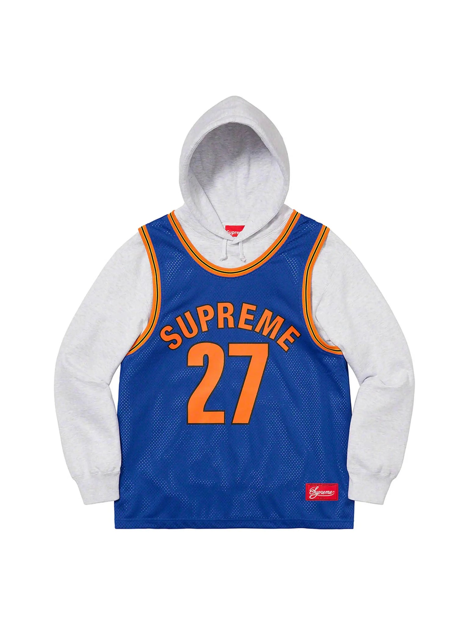 Supreme Basketball Jersey Hooded Sweatshirt Ash Grey in Auckland, New Zealand - Shop name