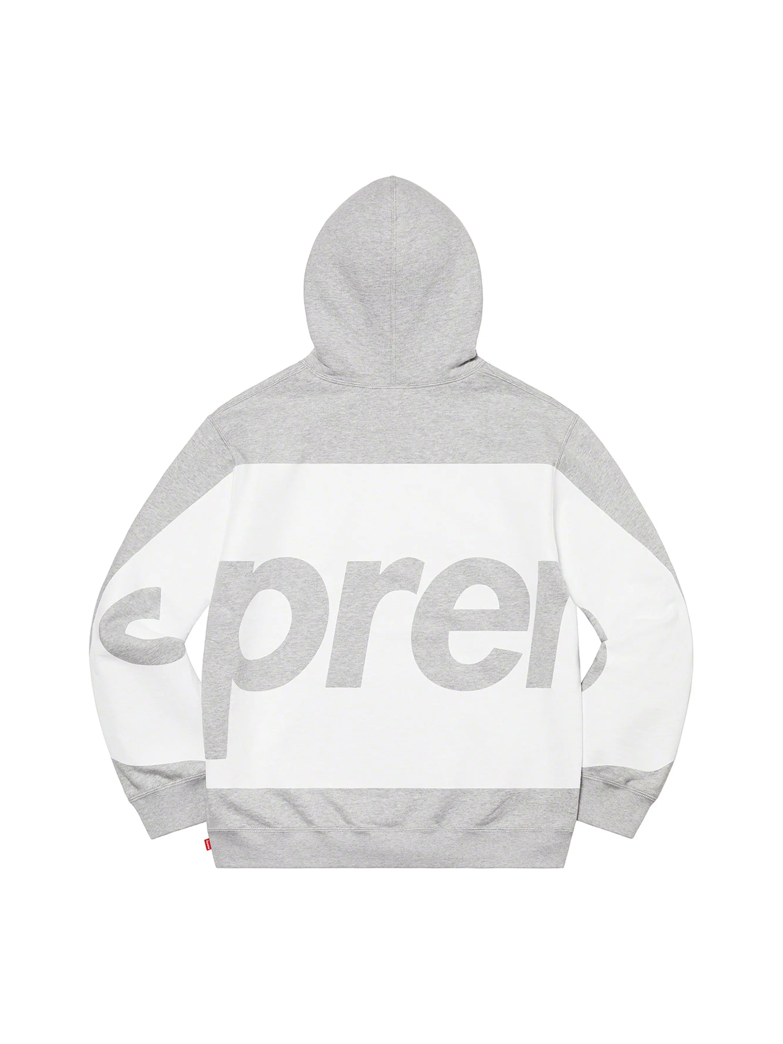 Supreme Big Logo Hooded Sweatshirt Heather Grey Streetwear Prior
