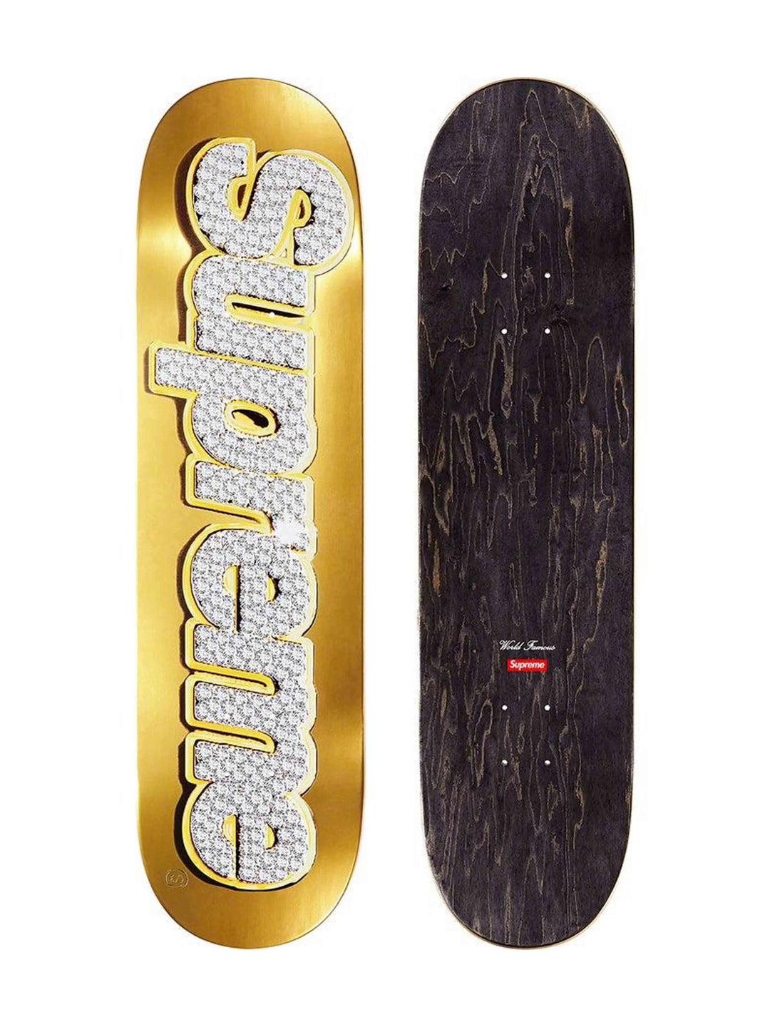 Supreme Bling Box Logo Skateboard Deck (SS22) Gold Prior
