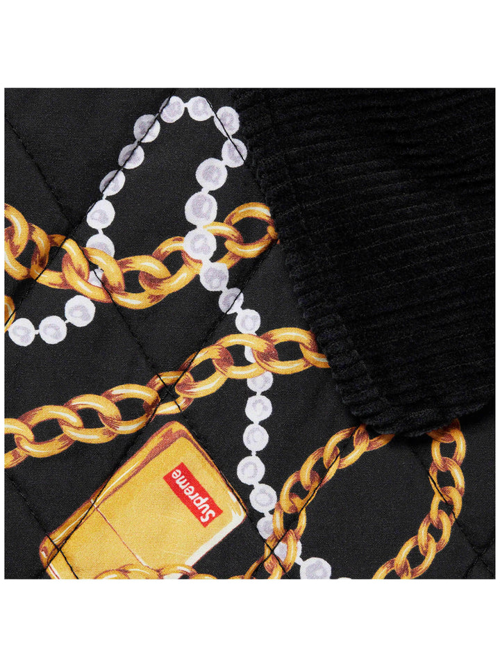 Supreme Chains Quilted Jacket Black [FW20] Prior