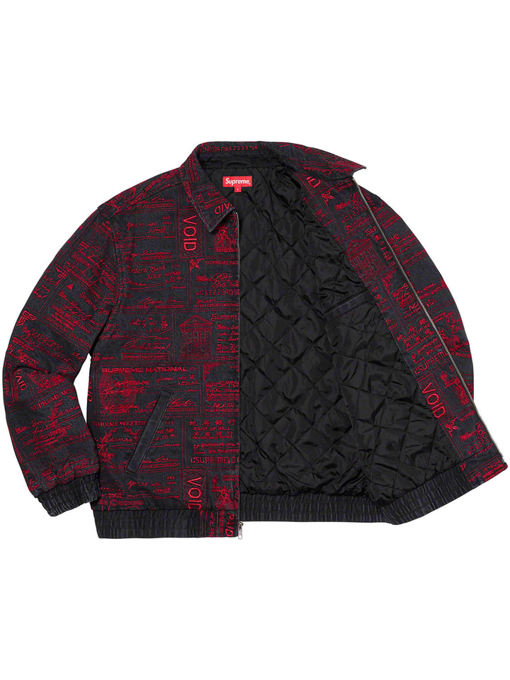 Supreme Checks Embroidered Denim Jacket Black [SS20] Prior
