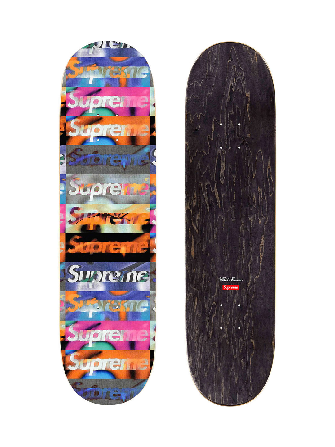 Supreme Distorted Logo Skateboard Deck Black Prior