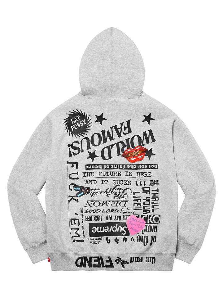 Supreme Fiend Hooded Sweatshirt Heather Grey Prior