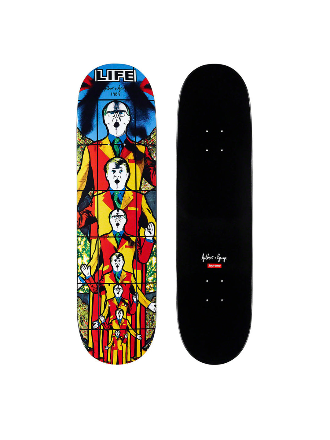 Supreme Gilbert & George LIFE Skateboard Deck Multi 8.25 Prior