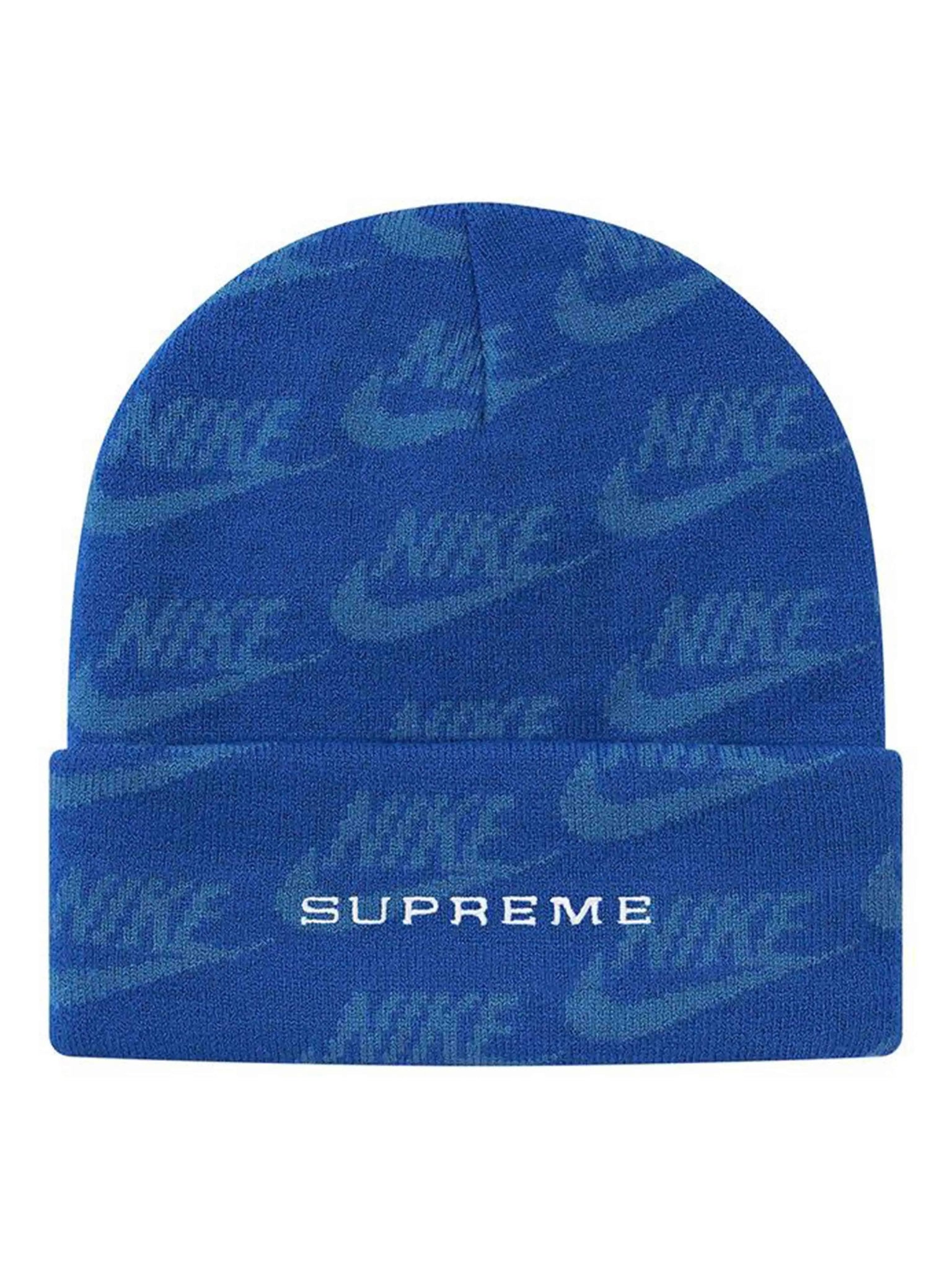 Supreme Nike Jacquard Logos Beanie Blue [SS21] Prior
