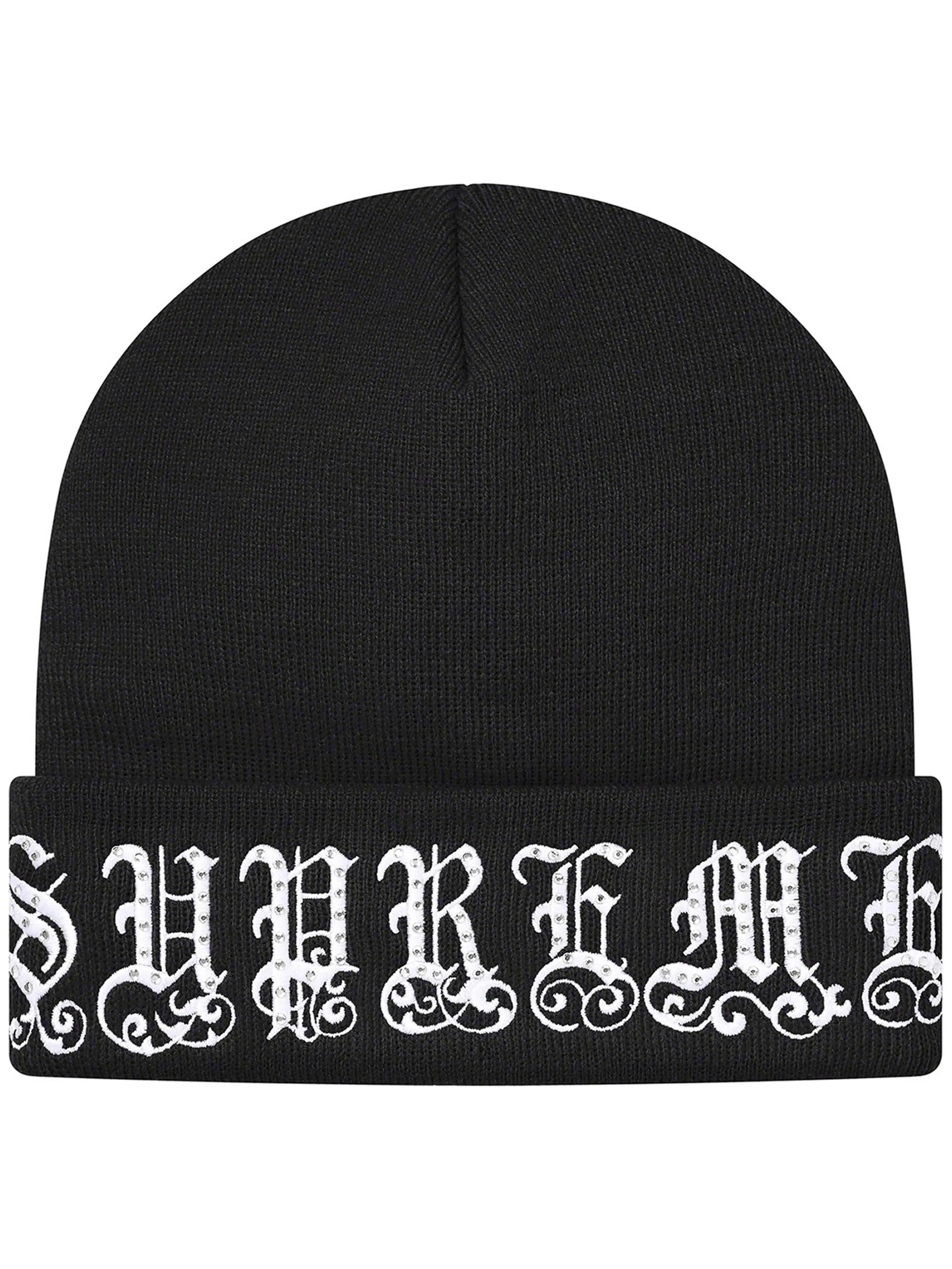 Supreme Old English Rhinestone Beanie Black [SS21] - Prior | Auckland,