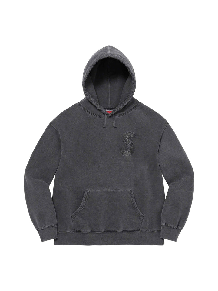 Supreme Overdyed S Logo Hooded Sweatshirt Black Prior
