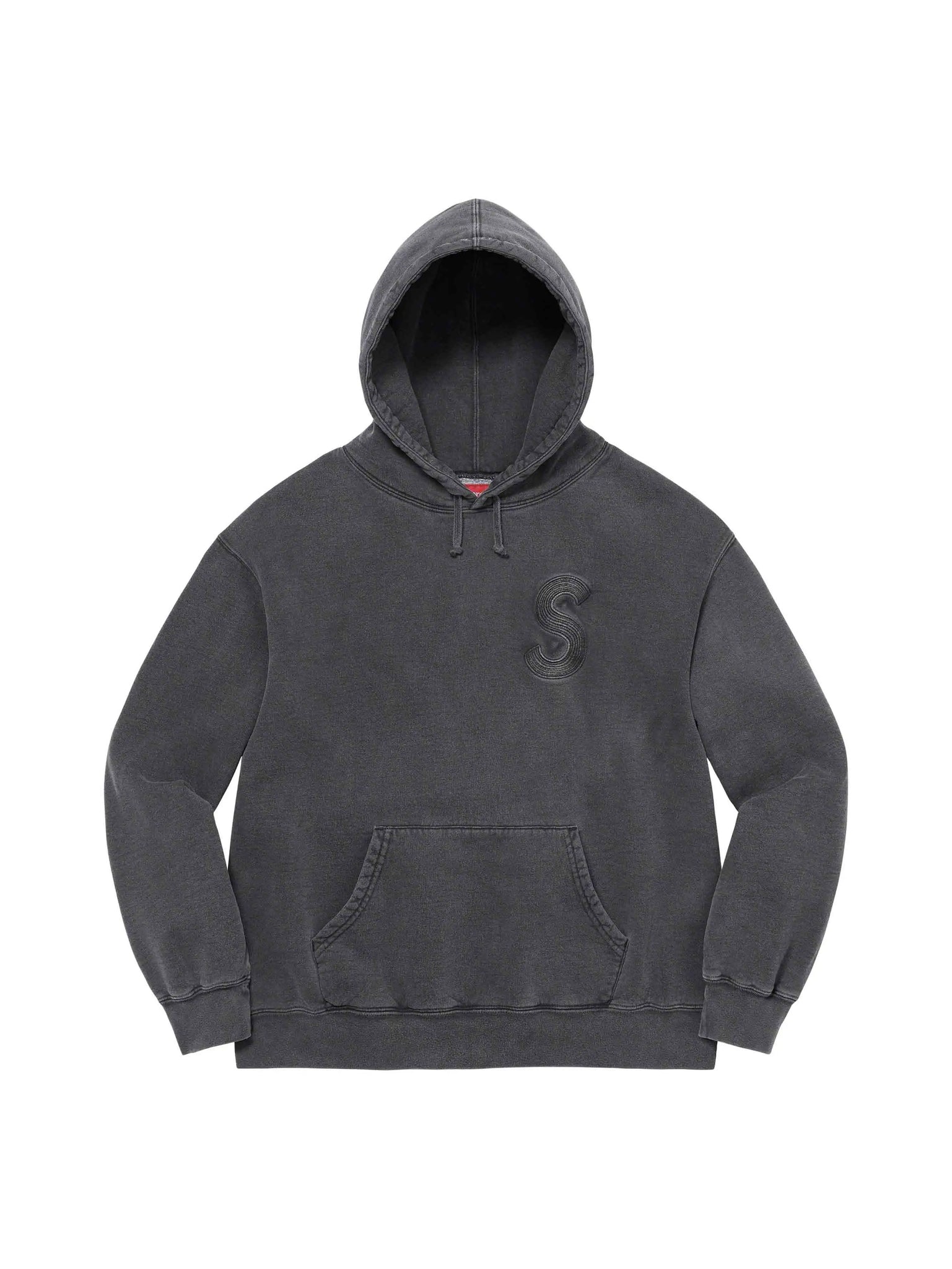 Supreme Overdyed S Logo Hooded Sweatshirt Black Prior