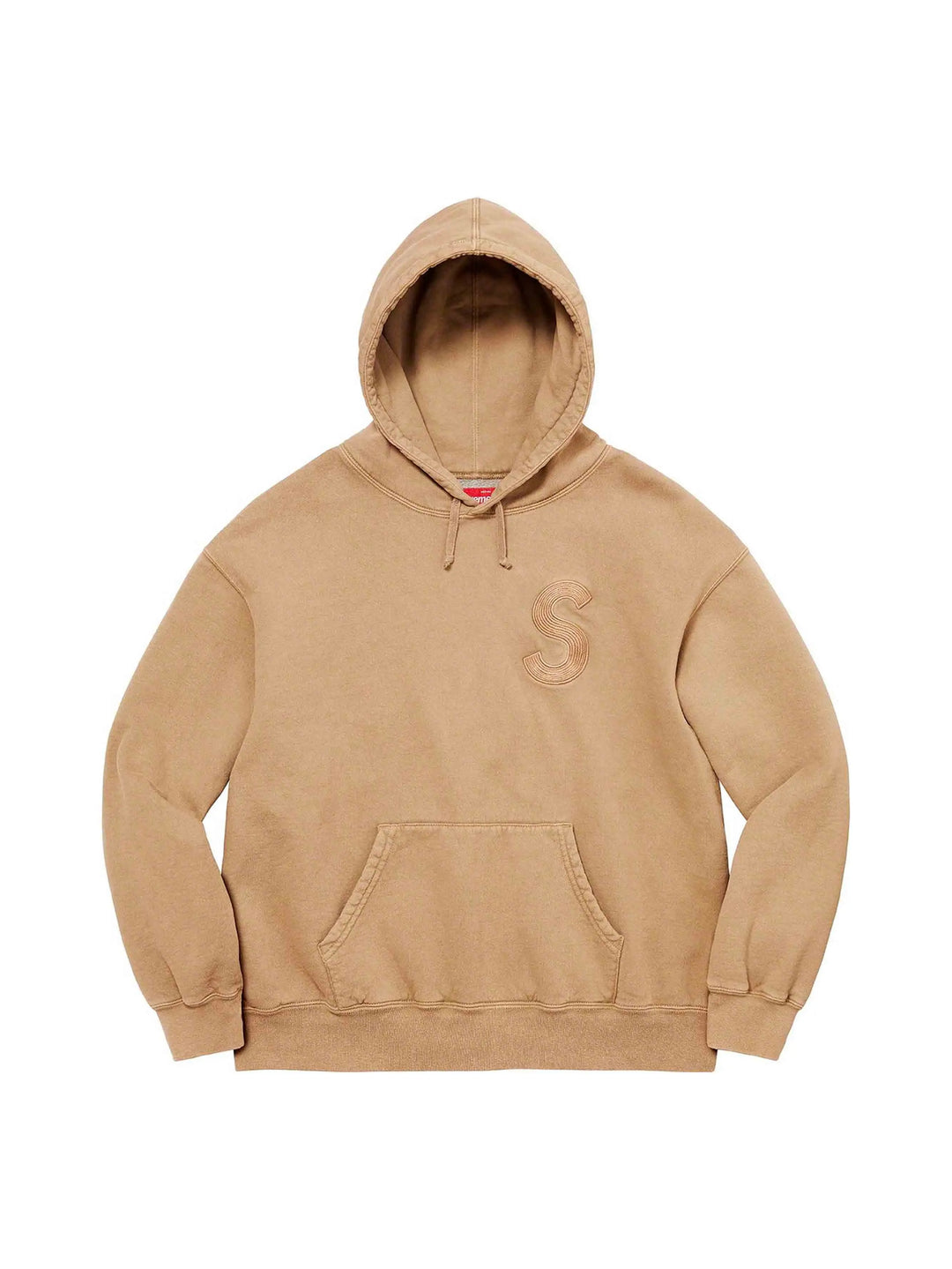 Supreme Overdyed S Logo Hooded Sweatshirt Tan Prior