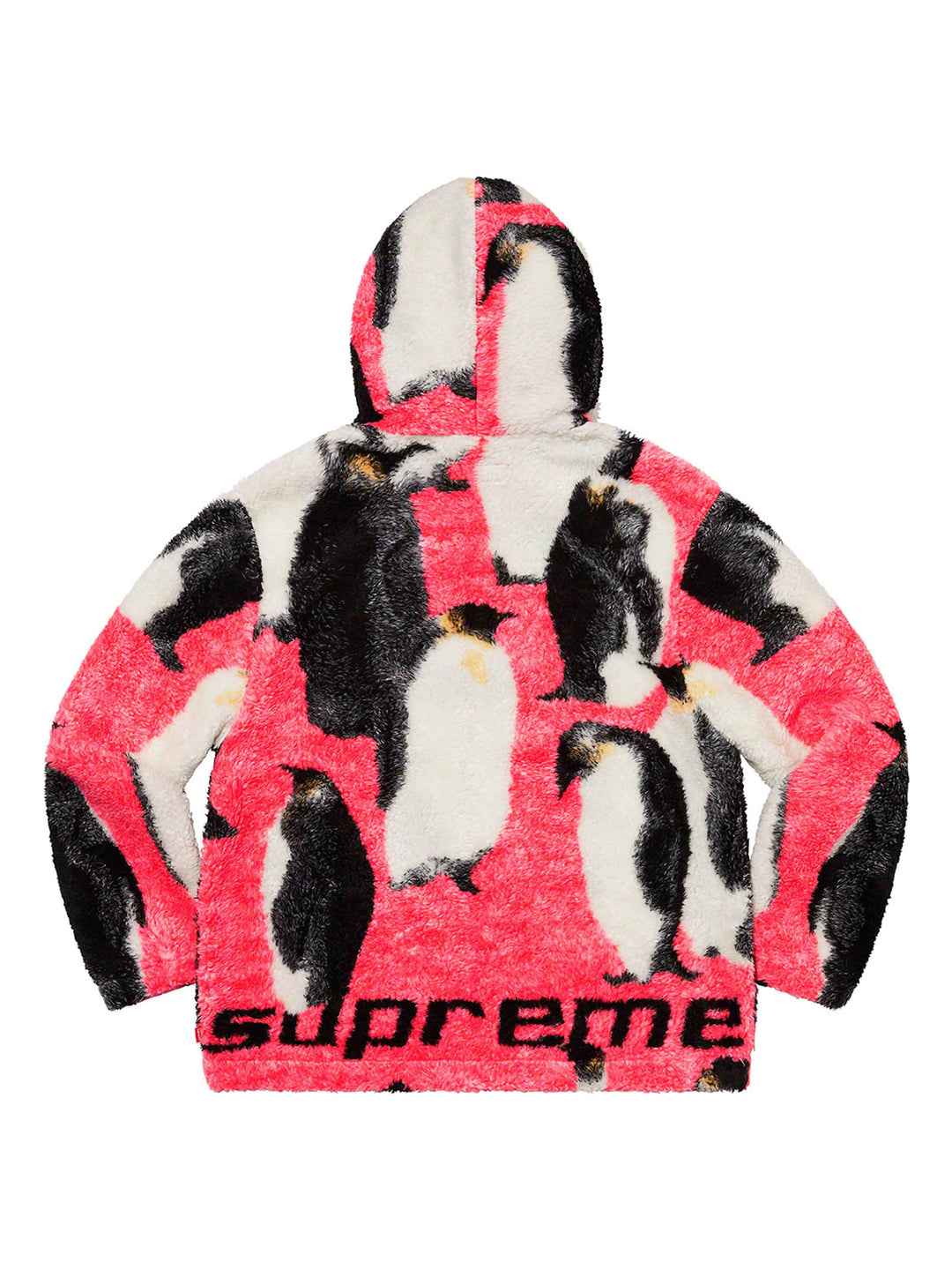 Supreme Penguins Hooded Fleece Jacket Pink [FW20] Prior