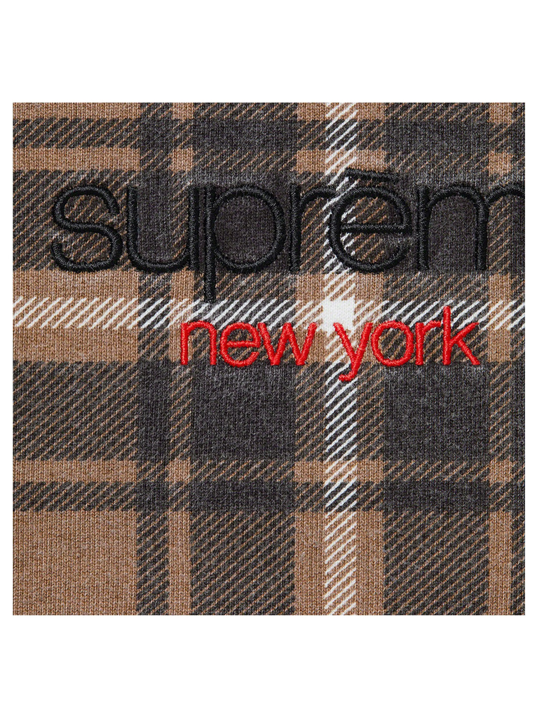 Supreme Plaid Crewneck Brown [SS21] Prior