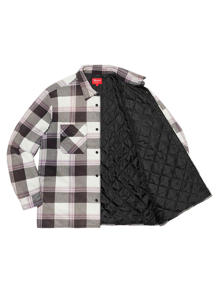 Supreme Quilted Flannel Shirt White [FW20] Prior