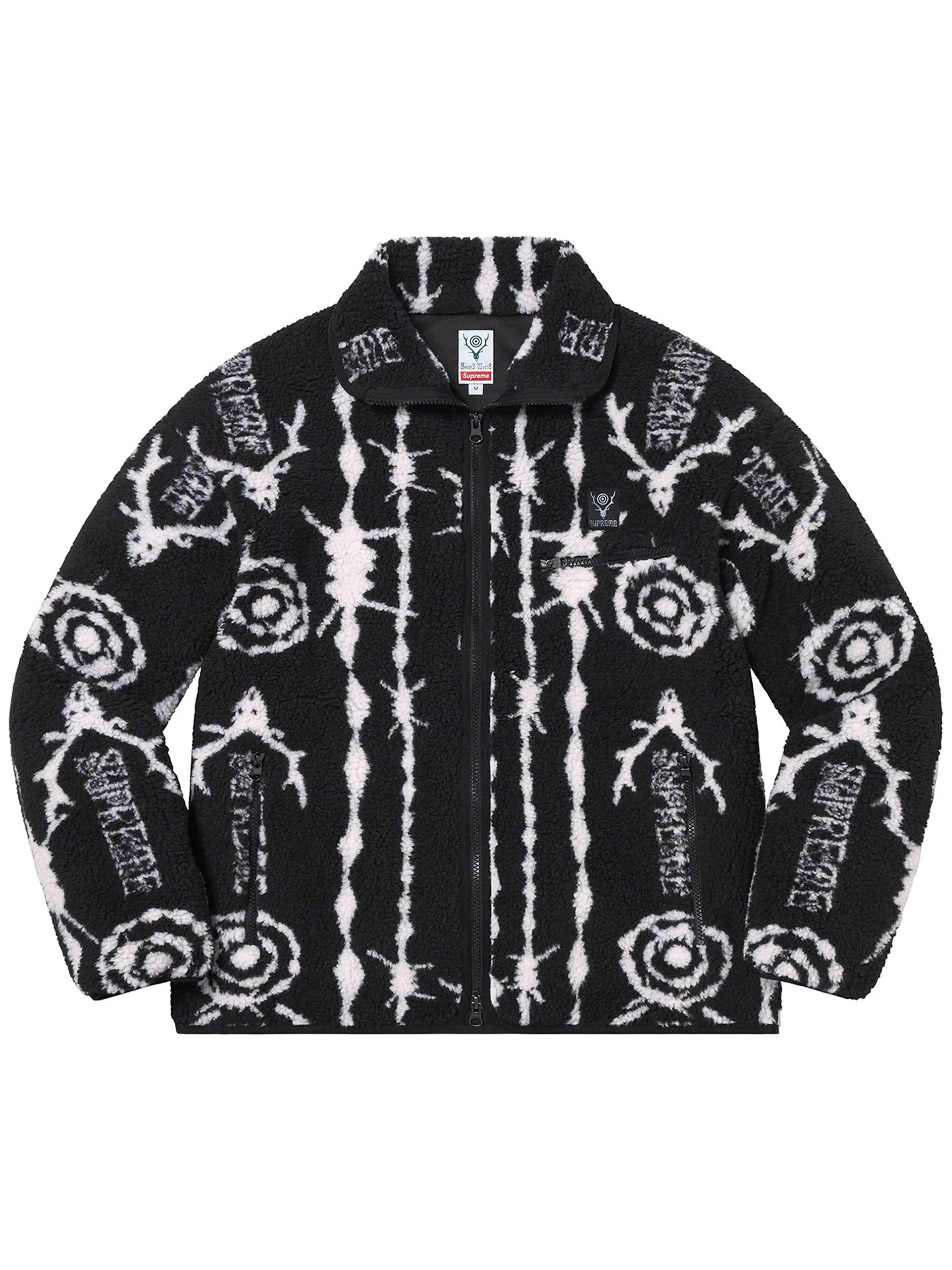 Supreme SOUTH2 WEST8 Fleece Jacket Black [SS21] - Prior | Auckland,