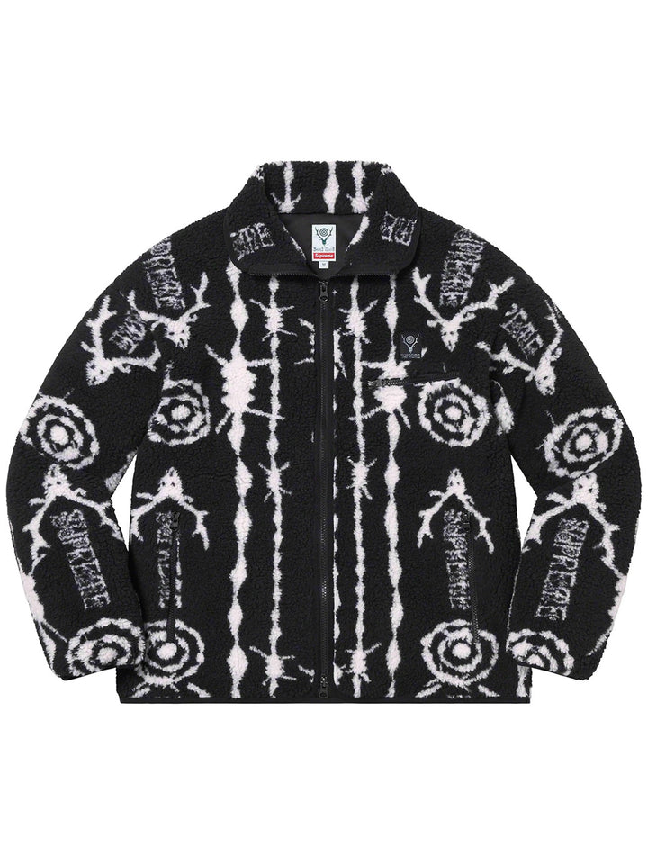 Supreme SOUTH2 WEST8 Fleece Jacket Black [SS21] Prior