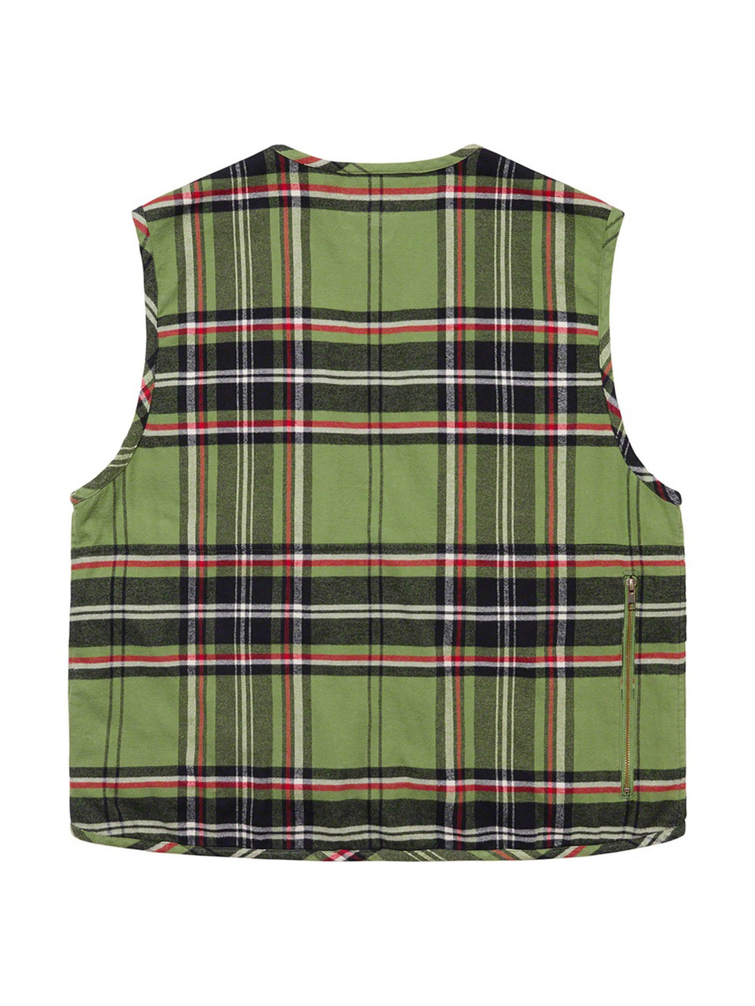 Supreme Tartan Flannel Cargo Vest Green [FW20] Prior