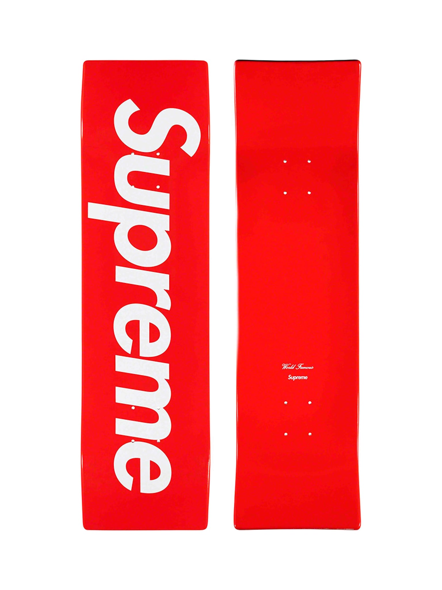 Supreme Uncut Box Logo Skateboard Deck Red Prior