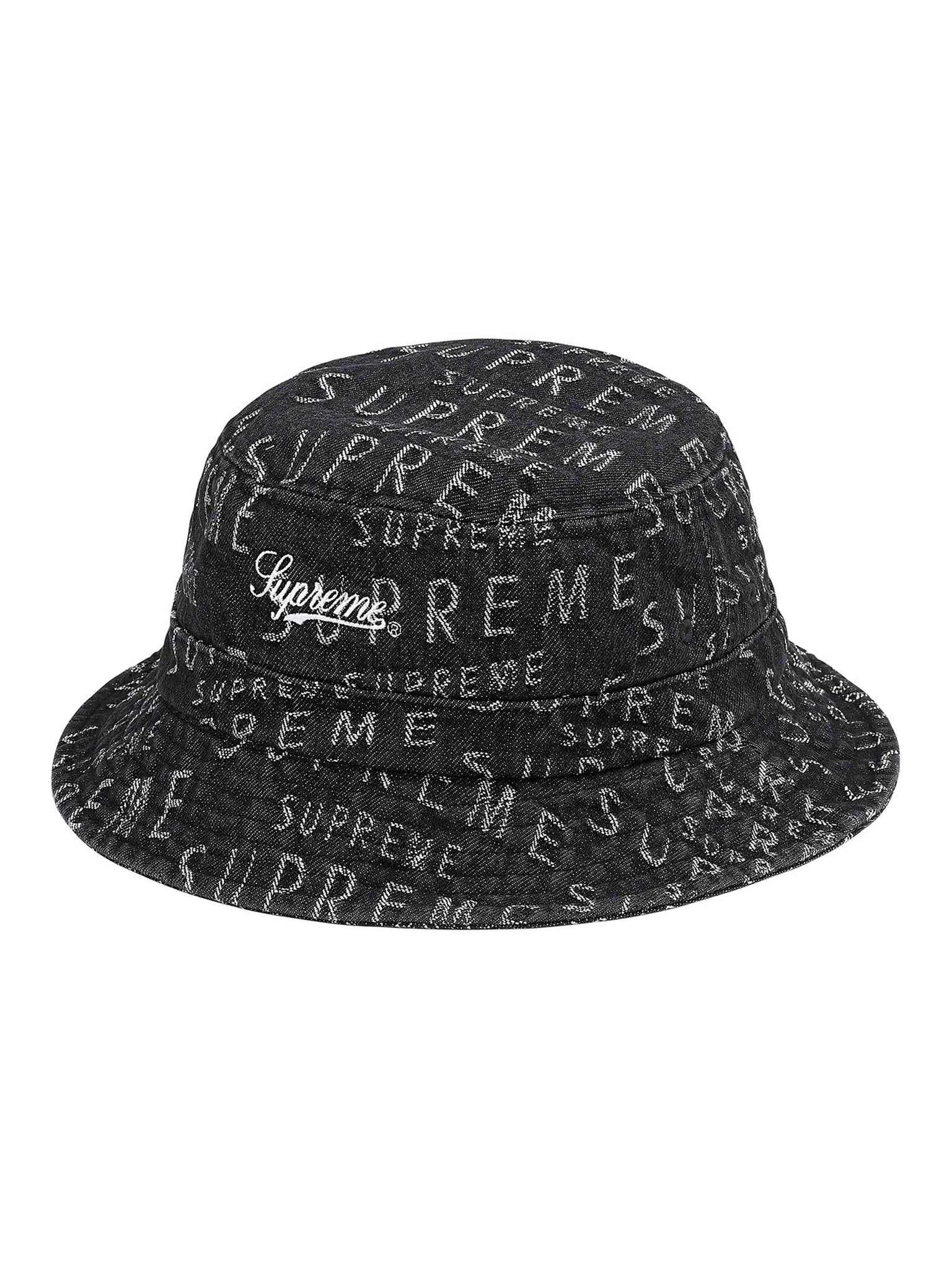 Supreme Warp Jacquard Logos Denim Crusher Black [SS21] Prior