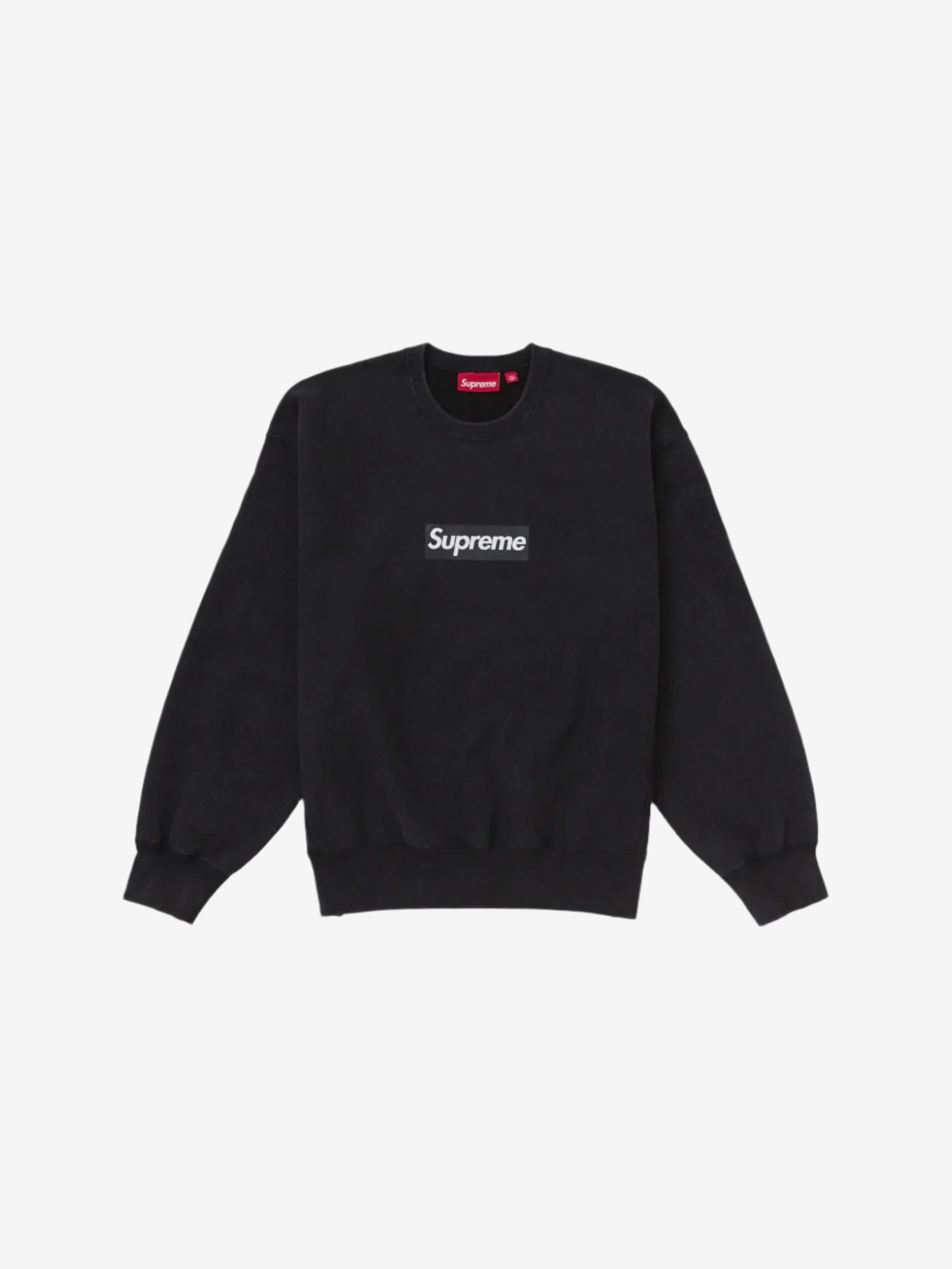 Supreme Washed Box Logo Crewneck Black