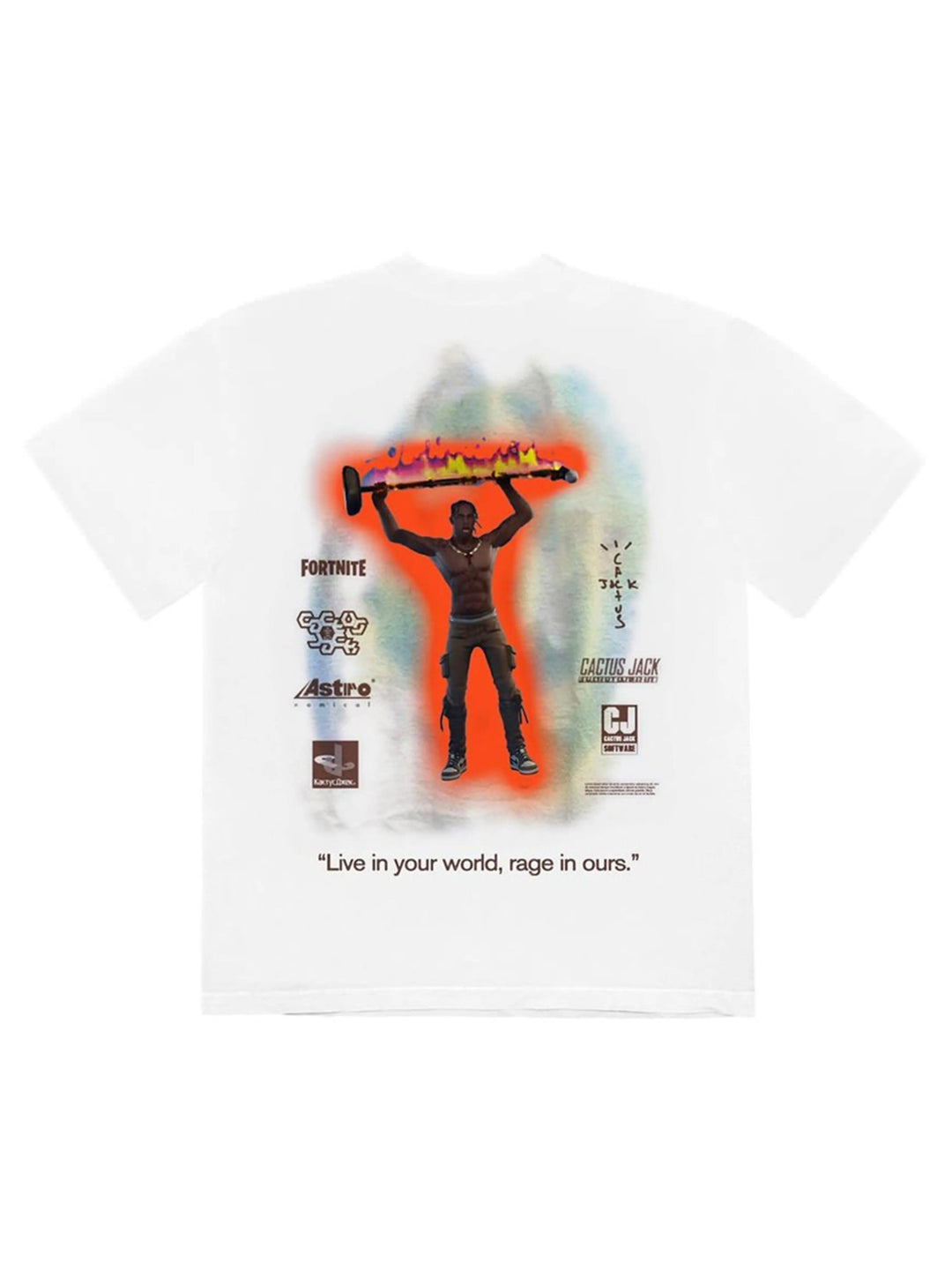 Travis Scott Cactus Jack Rage Emote Tee White Prior