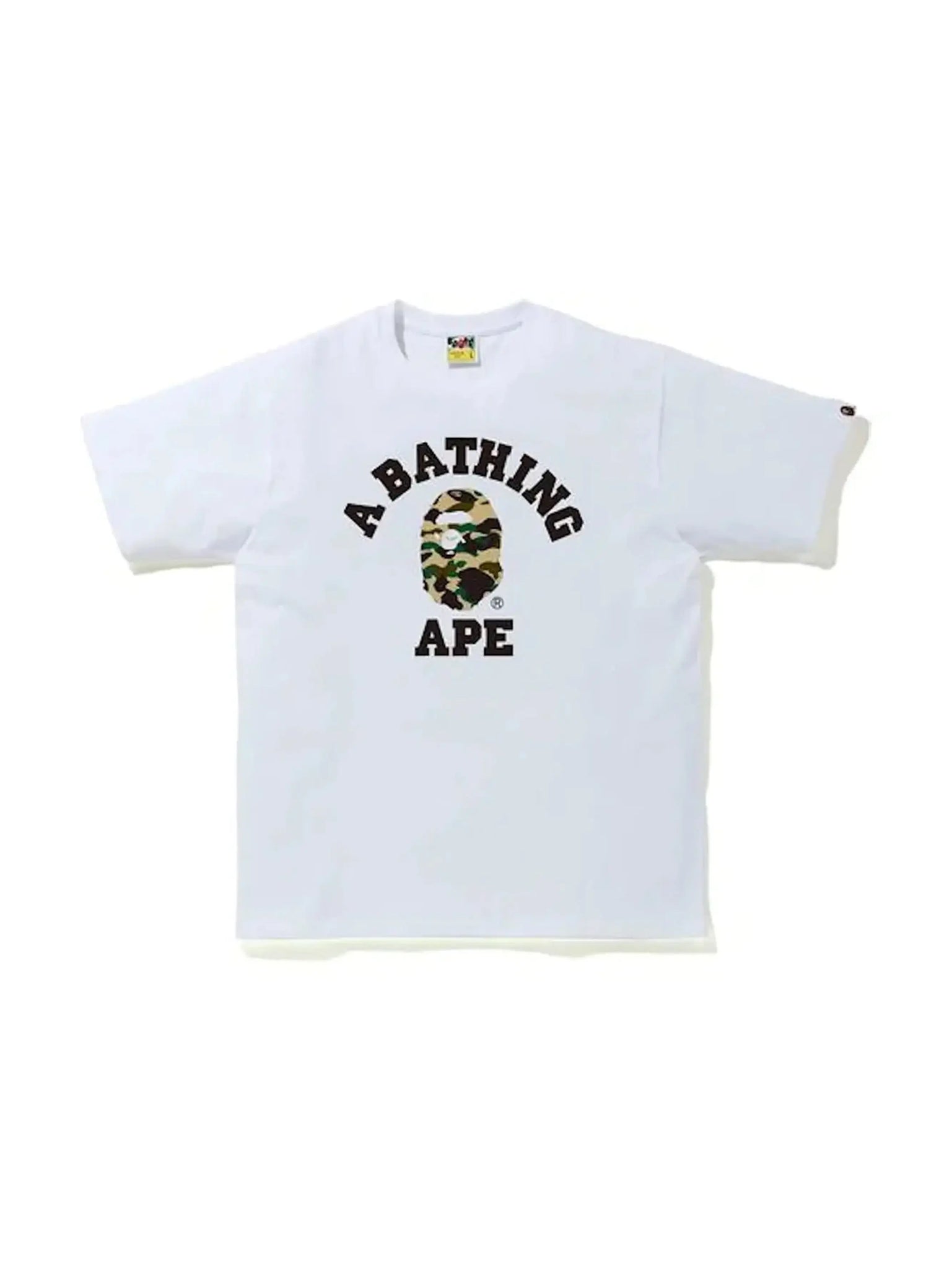 BAPE 1st Camo College T-Shirt White/Yellow in Auckland, New Zealand - Shop name