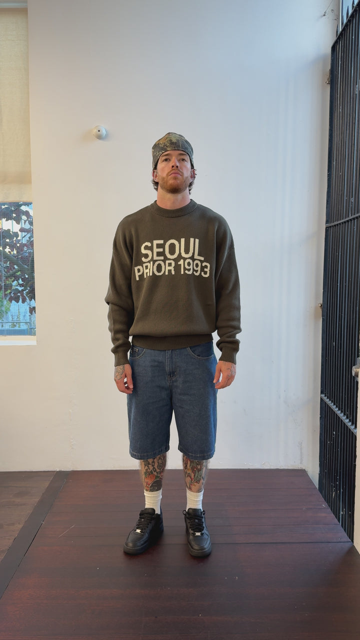 Prior Seoul Collection Organic Knitted Sweater Olive