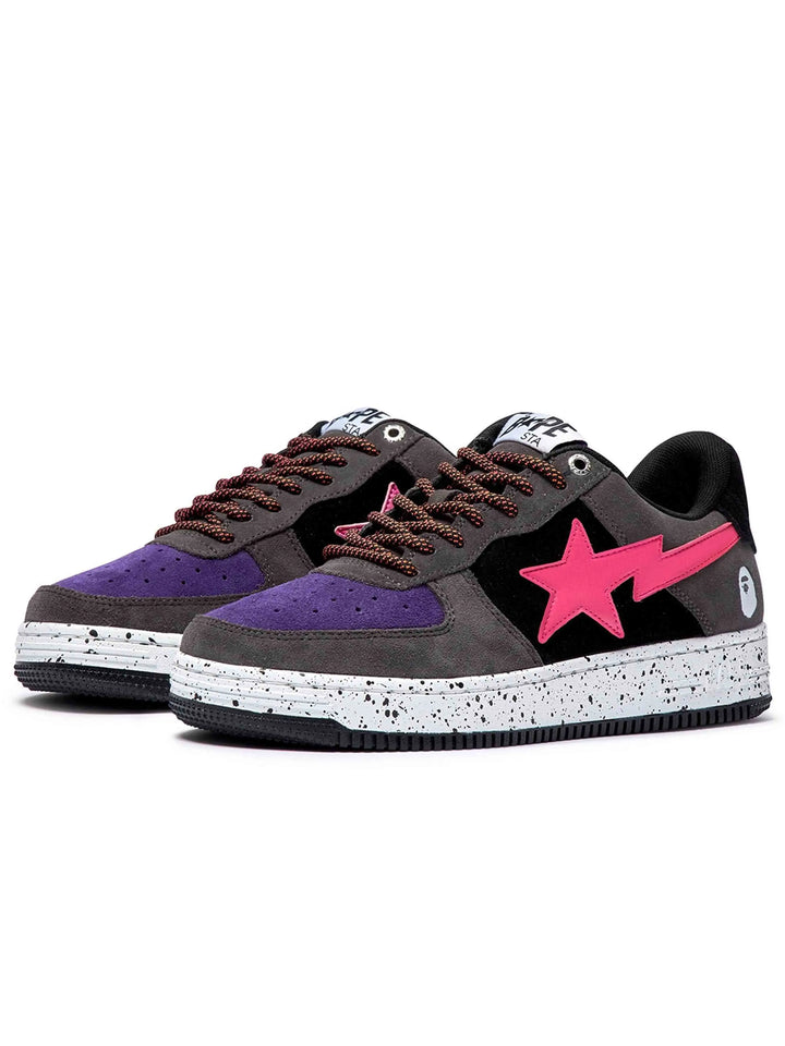 A Bathing Ape Bape Sta Black Grey Pink Suede Prior