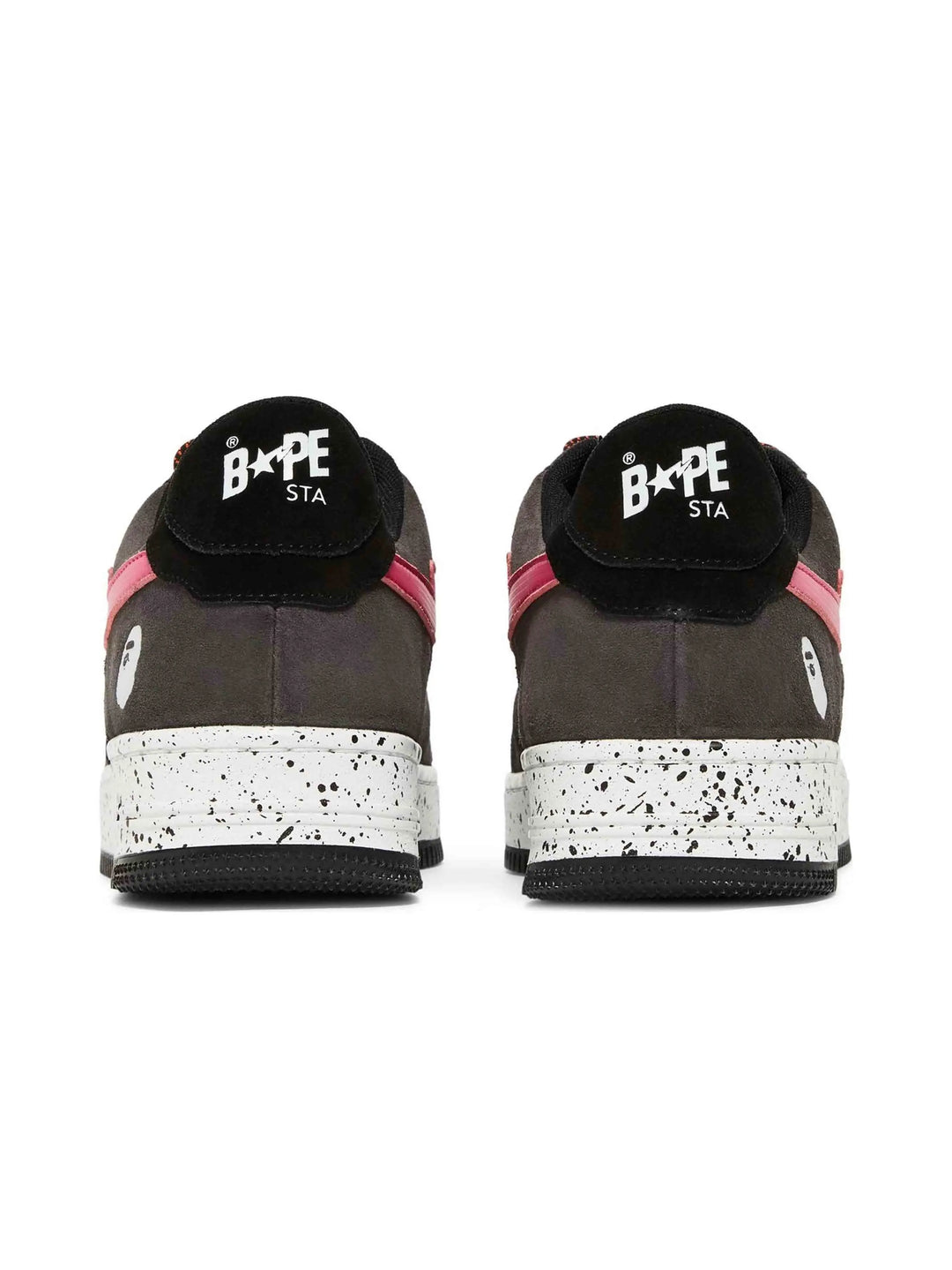 A Bathing Ape Bape Sta Black Grey Pink Suede Prior