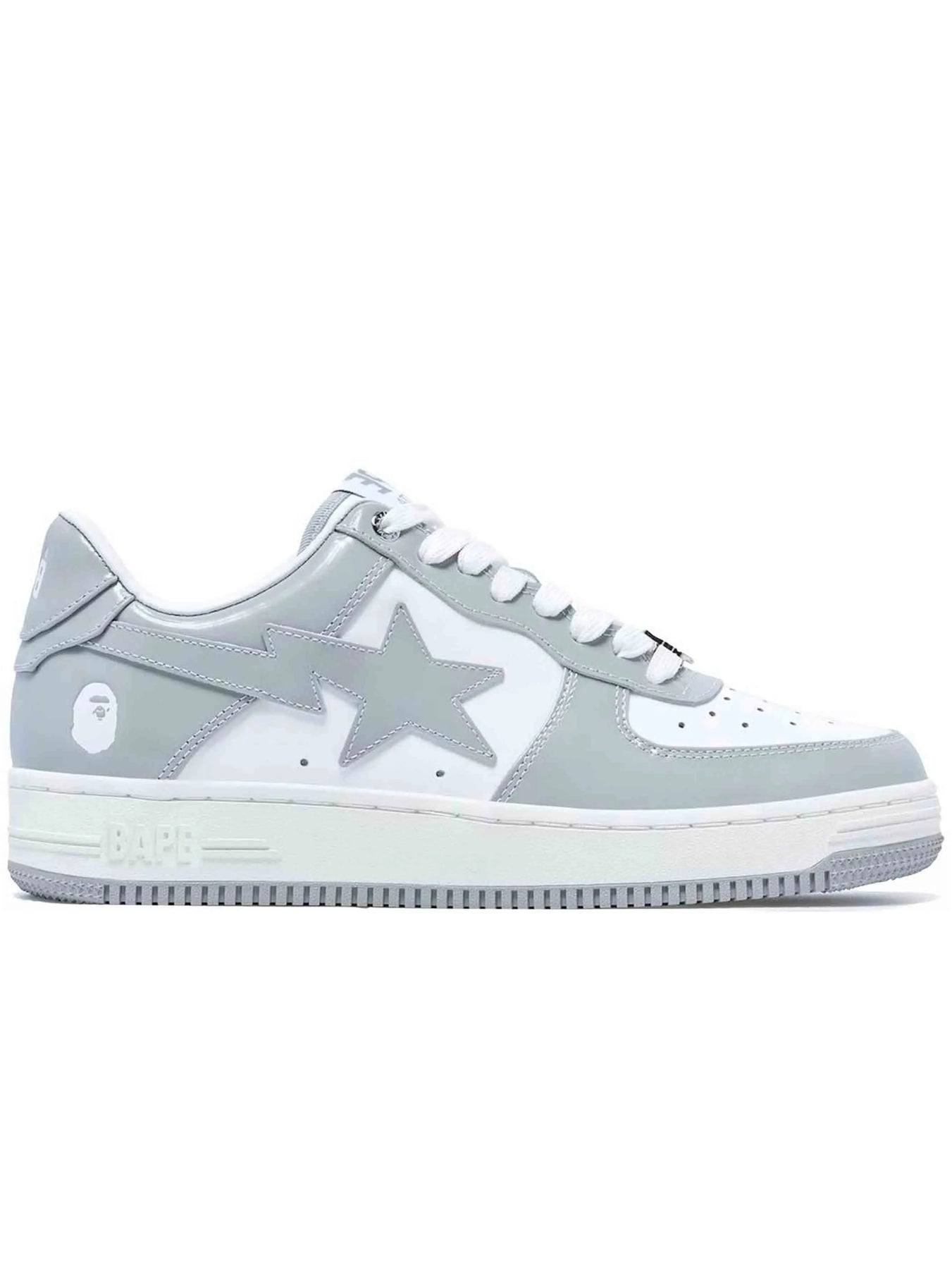 Buy A Bathing Ape Bape Sta Patent Leather White Grey (2023) Online in ...